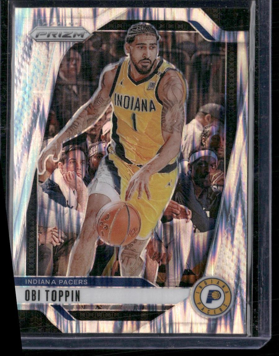 2024-25 Panini Prizm #11 Obi Toppin Prizms Skewed #/249
