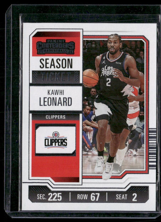 2023-24 Panini Contenders #80 Kawhi Leonard Season Ticket Retail