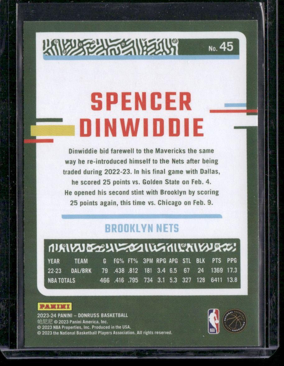 2023-24 Donruss #45 Spencer Dinwiddie