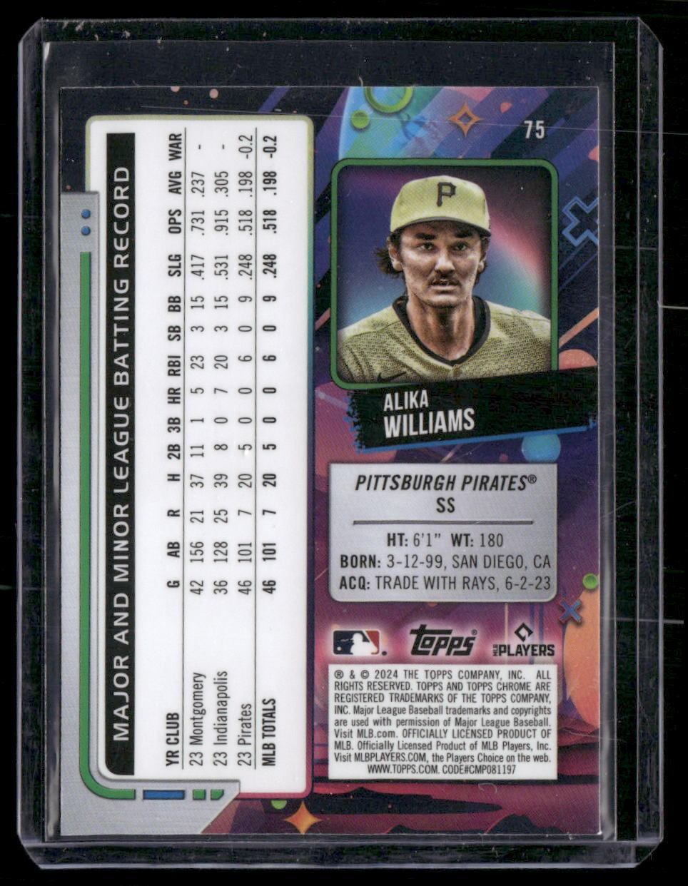 2024 Topps Chrome Cosmic #75 Alika Williams