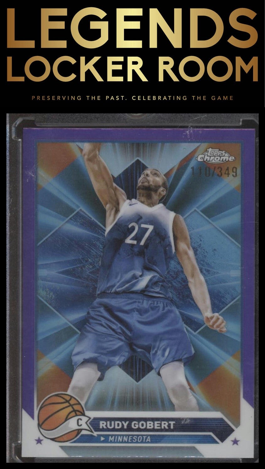 2023-24 Topps Chrome #38 Rudy Gobert Purple Refractors #/349