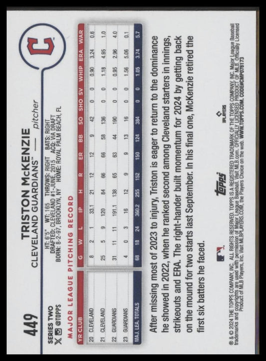 2024 Topps #449 Triston McKenzie
