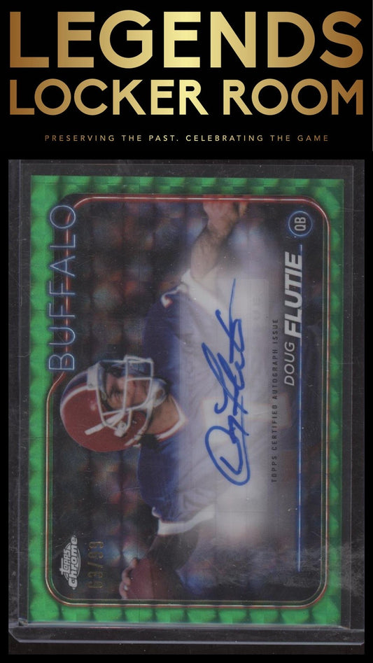2024 Topps Chrome #BA-DFL Doug Flutie Autographs Green Refractor #/99