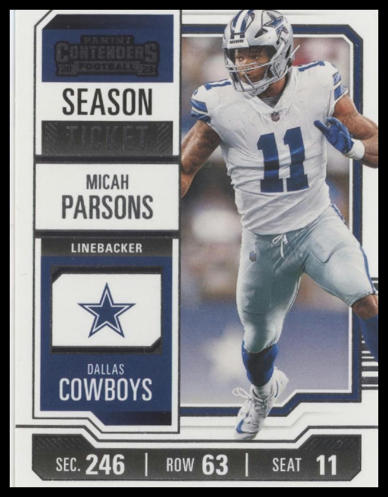 2023 Panini Contenders #29 Micah Parsons Season Ticket Retail