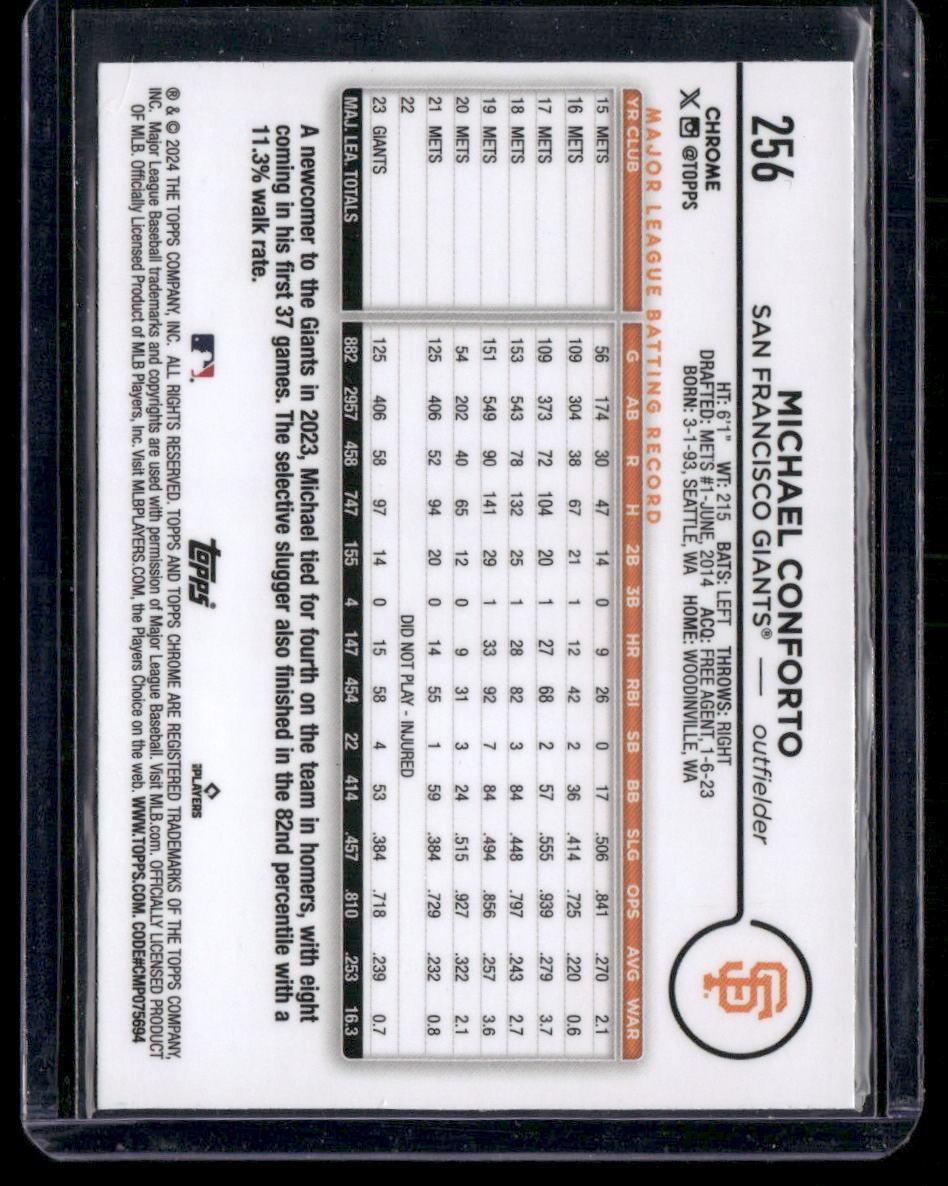 2024 Topps Chrome #256 Michael Conforto Prism Refractors