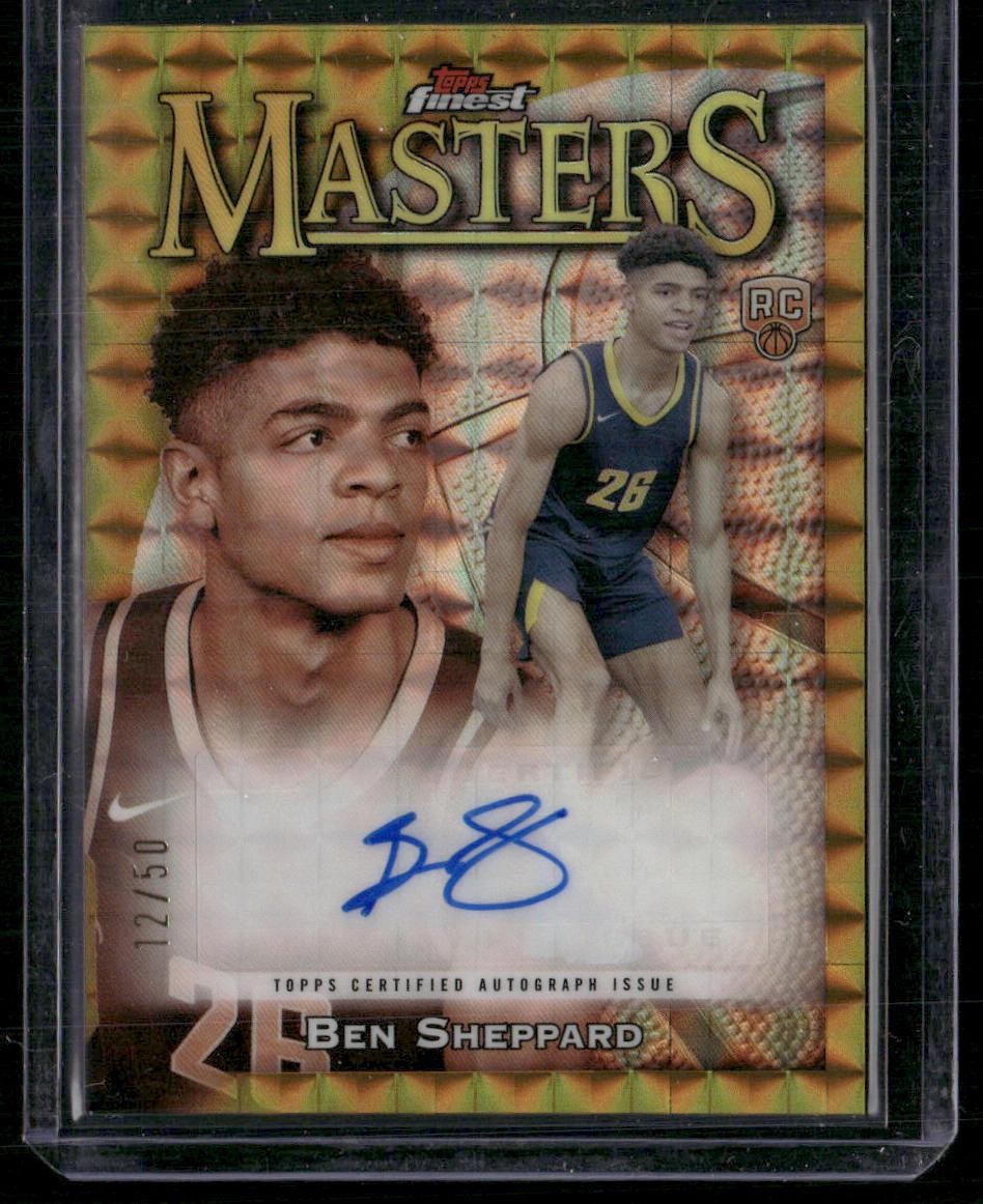 2023-24 Finest #MA-BS Ben Sheppard Masters Autographs Gold Refractors #/50