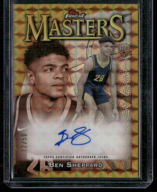 2023-24 Finest #MA-BS Ben Sheppard Masters Autographs Gold Refractors #/50