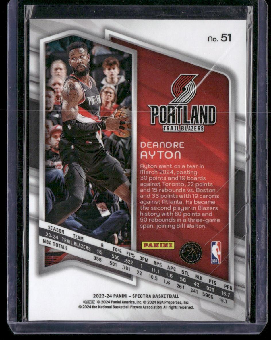 2023-24 Panini Spectra #51 Deandre Ayton
