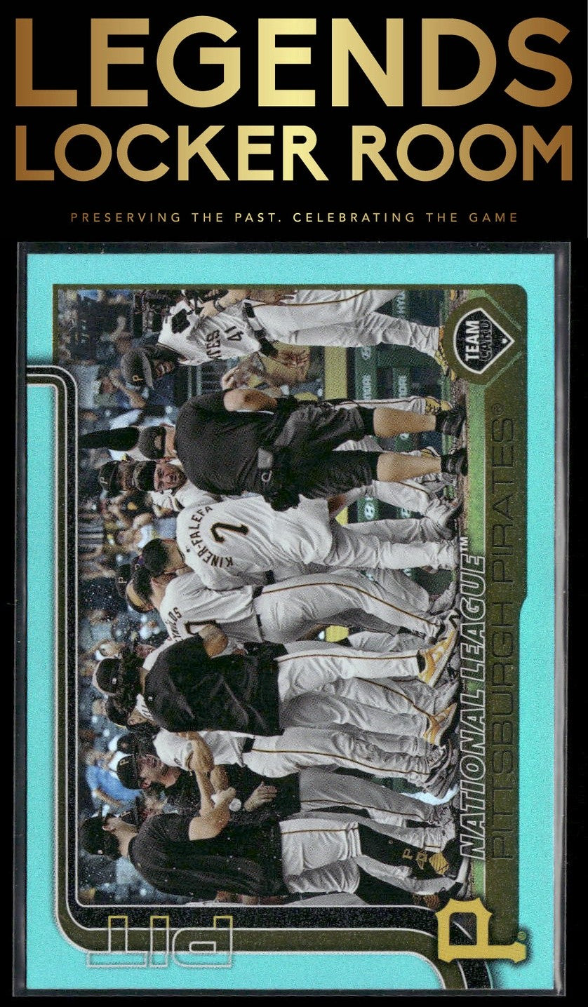 2025 Topps #677 Pittsburgh Pirates Aqua Holo Foil