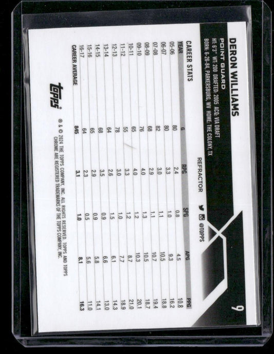 2023-24 Topps Chrome #9 Deron Williams Refractors