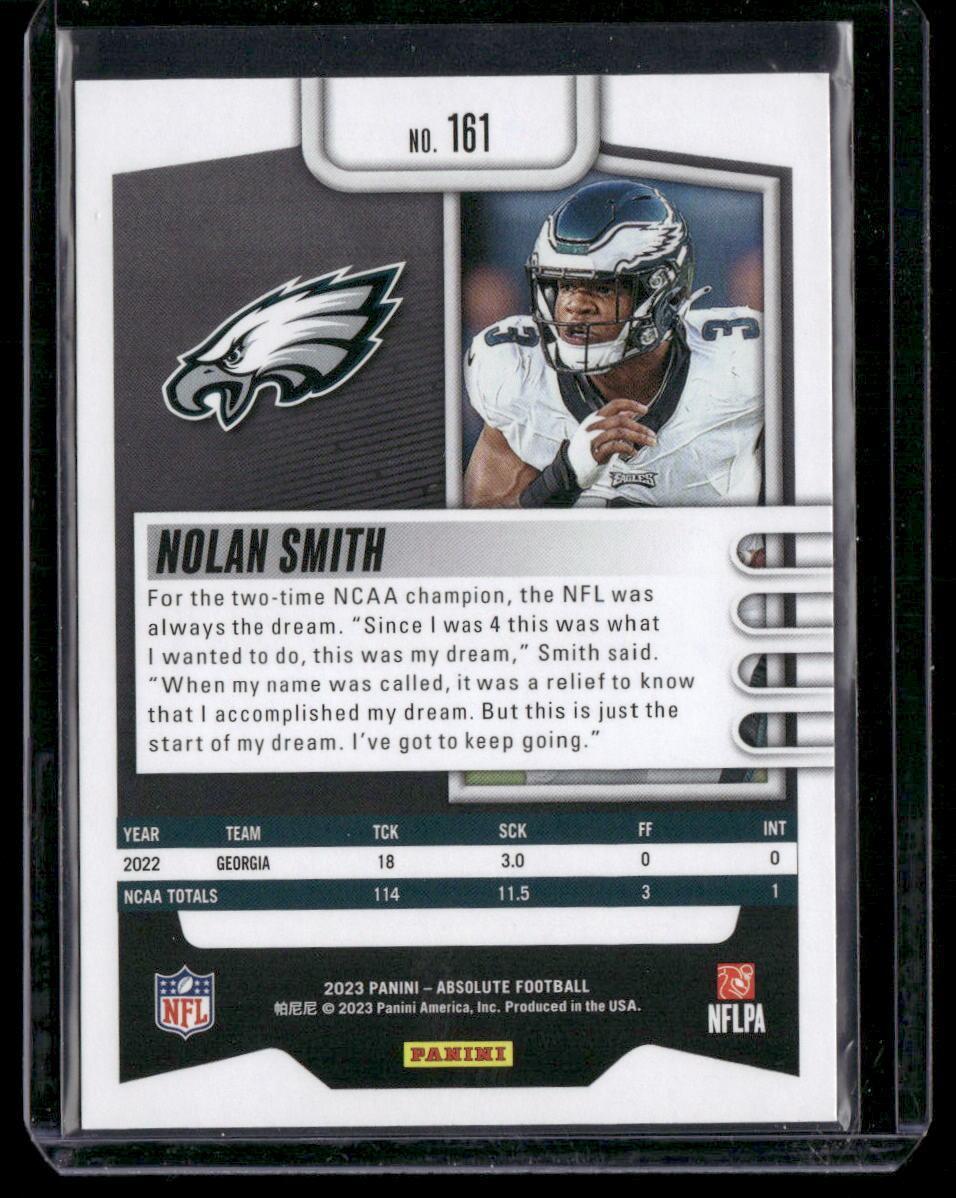 2023 Panini Absolute #161 Nolan Smith Blue