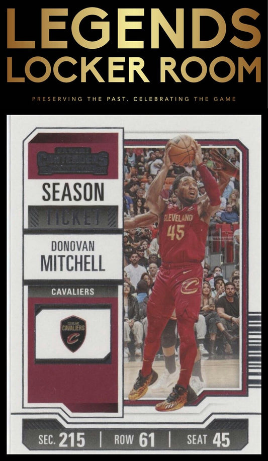 2023-24 Panini Contenders #75 Donovan Mitchell Season Ticket Retail