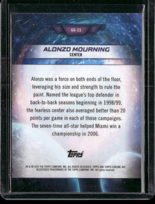 2023-24 Topps Chrome Cosmic #GG-23 Alonzo Mourning Galaxy Greats