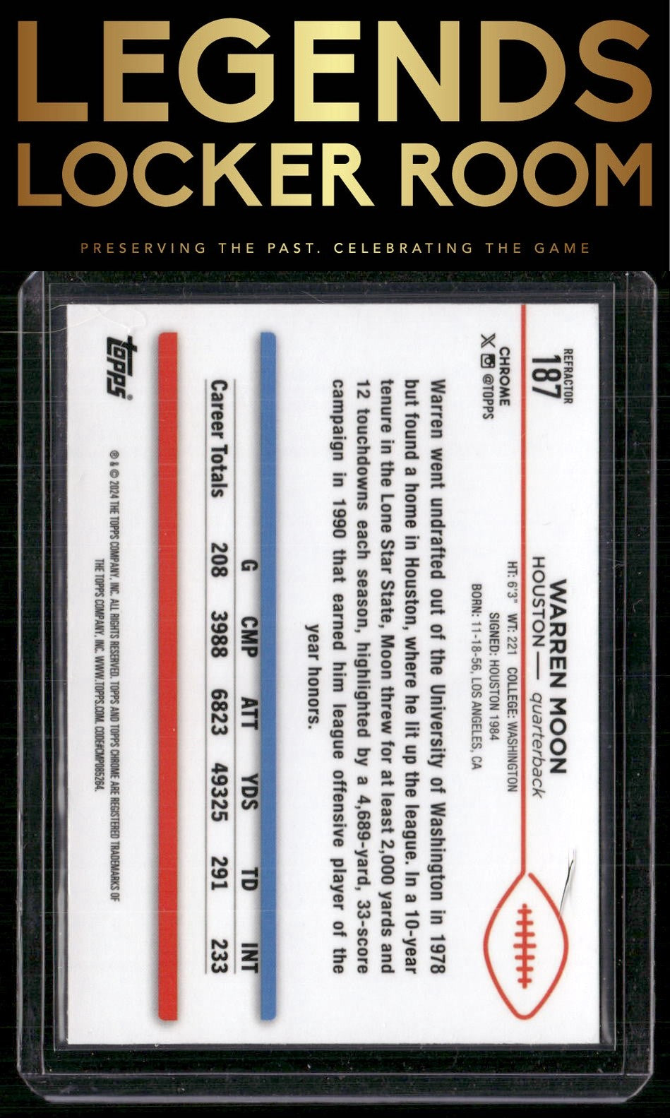 2024 Topps Chrome #187 Warren Moon Refractor