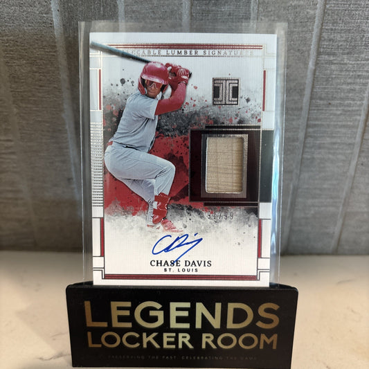 2025 Panini Impeccable Chase Davis Impeccable Lumber Signatures /99