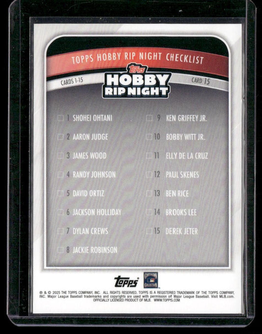 2025 Topps Hobby Rip Night #15 Derek Jeter