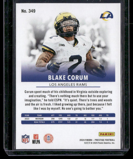 2024 Panini Prestige #349 Blake Corum Dots Xtra Points
