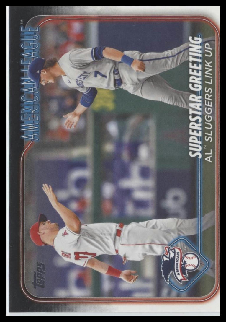 2024 Topps #413 Superstar Greeting (Bobby Witt Jr. / Mike Trout)