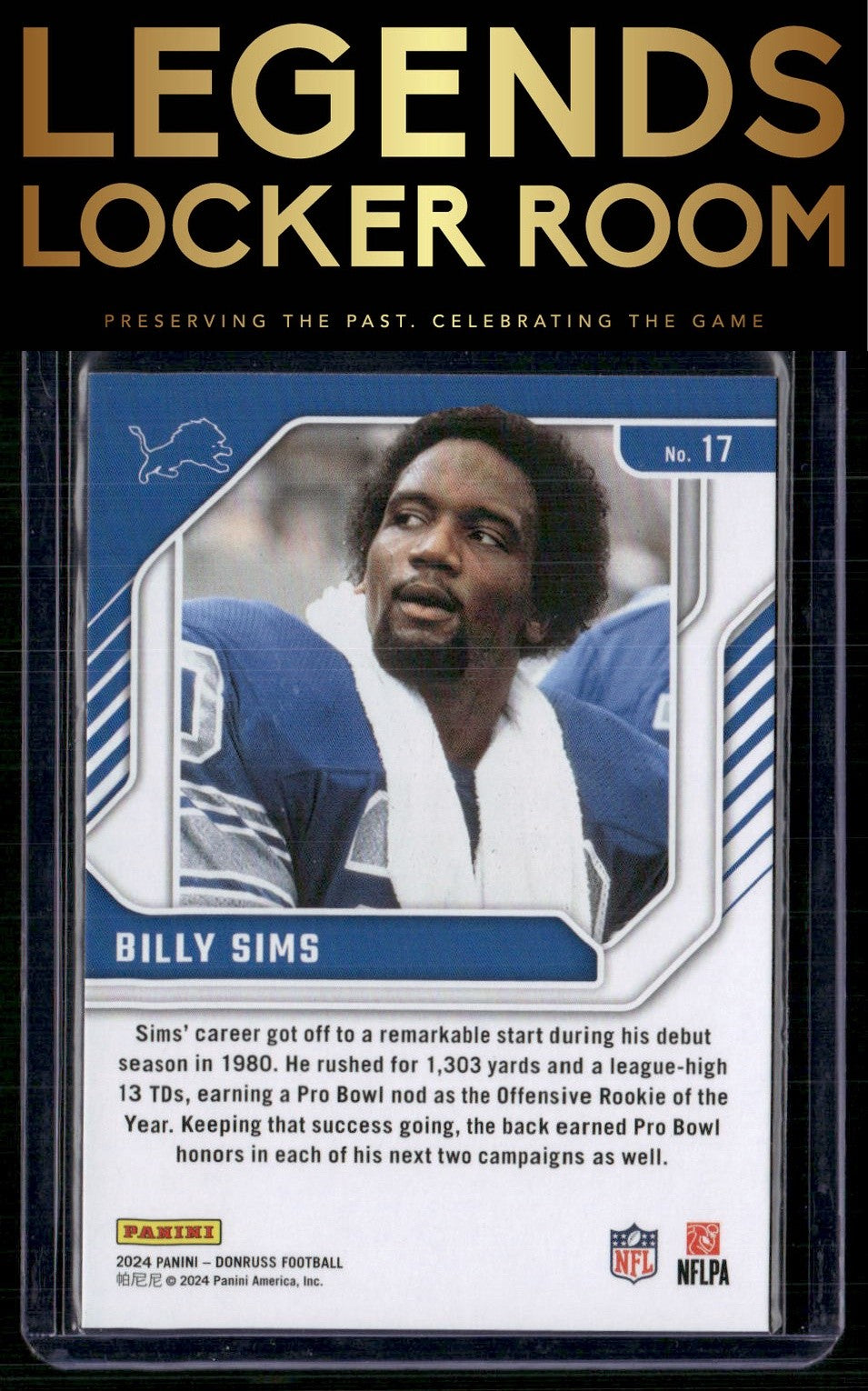 2024 Donruss #17 Billy Sims The Legends Series