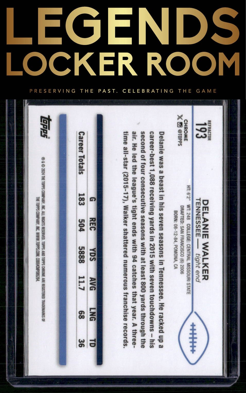 2024 Topps Chrome #193 Delanie Walker Refractor