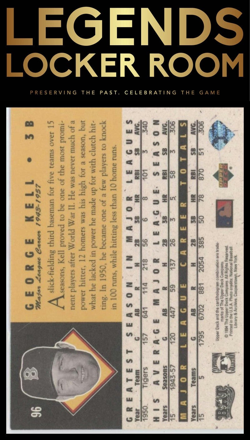 1994 Upper Deck All-Time Heroes #96 George Kell