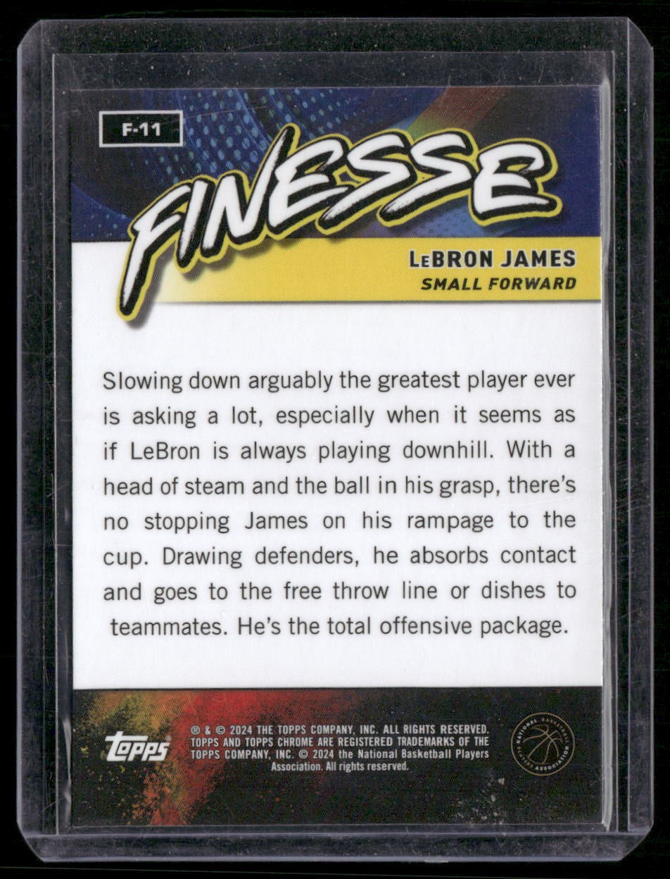 2023-24 Topps Chrome #F-11 LeBron James Finesse