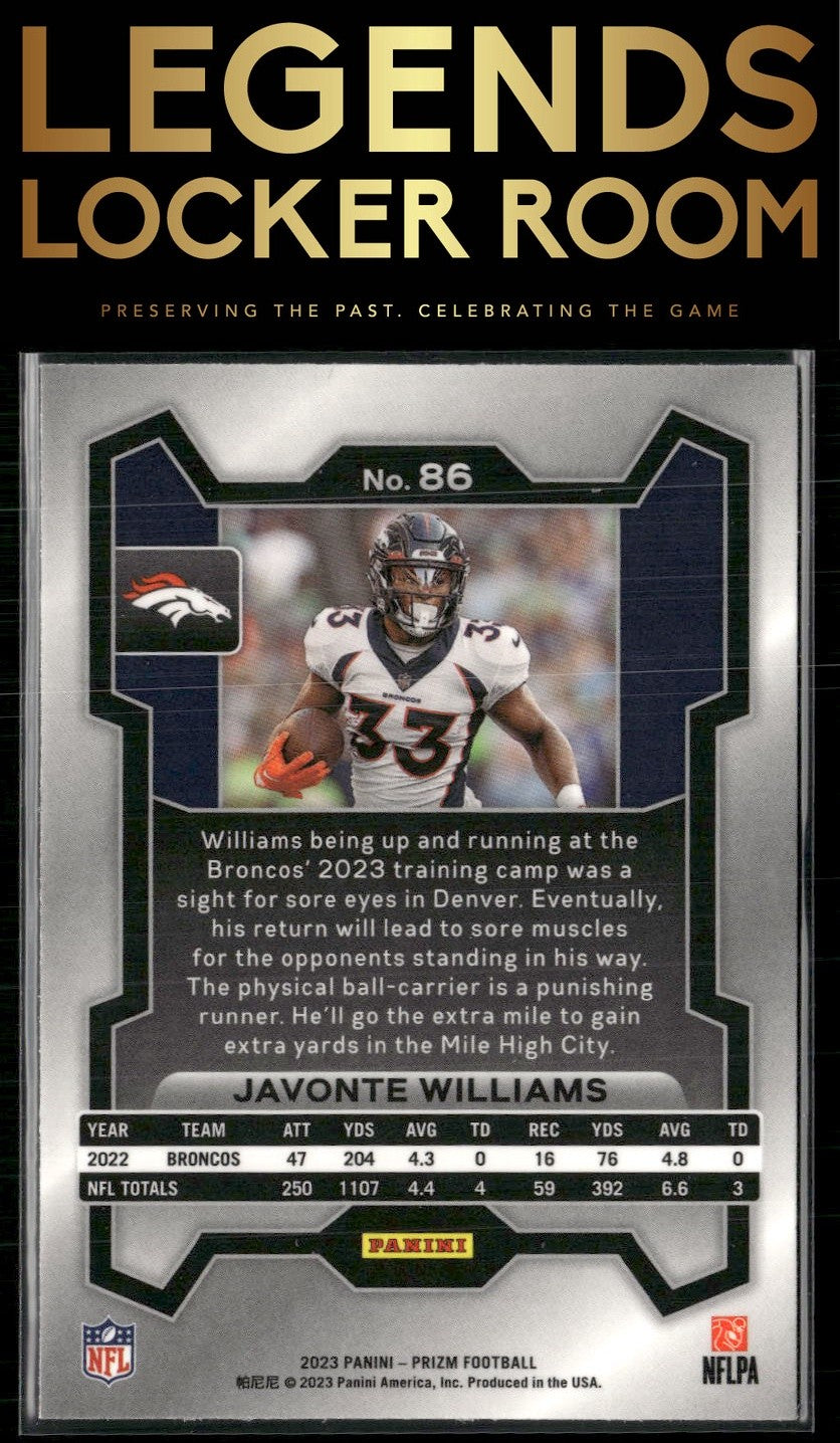 2023 Panini Prizm #86 Javonte Williams