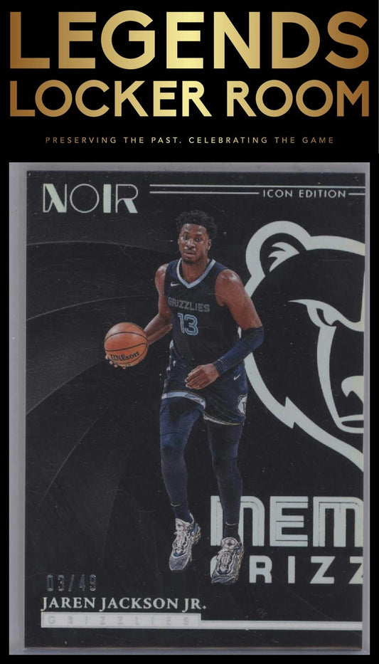 2023-24 Panini Noir #85 Jaren Jackson Jr. Holo Silver #/49