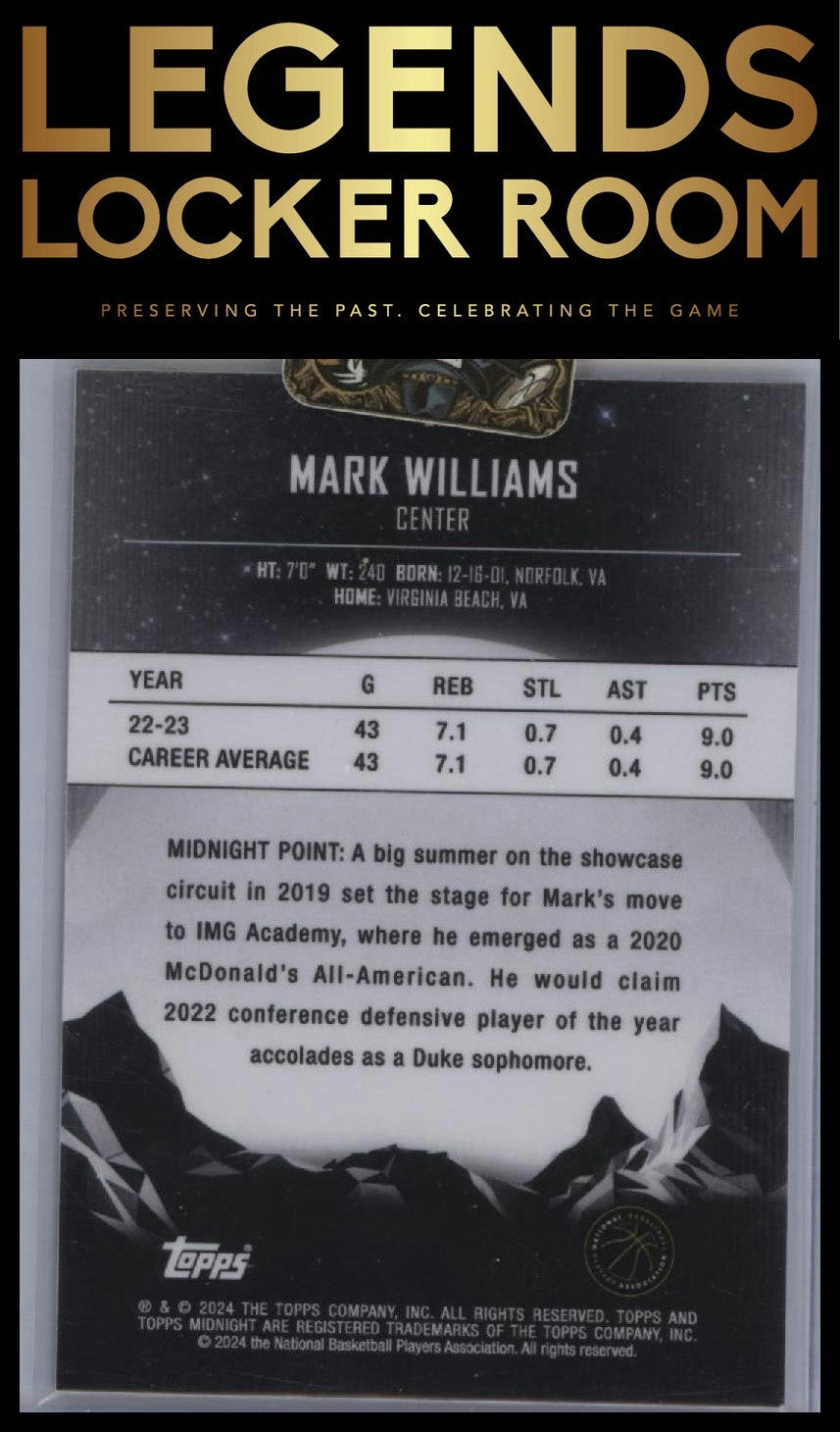 2023-24 Topps Midnight #27 Mark Williams Dusk #/75
