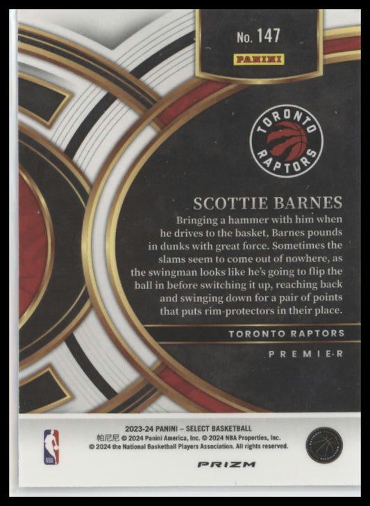 2023-24 Panini Select #147 Scottie Barnes Blue (Retail Base)