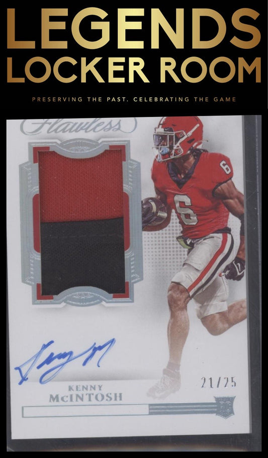 2023 Panini Flawless Collegiate Kenny McIntosh Rookie Patch Auto /25