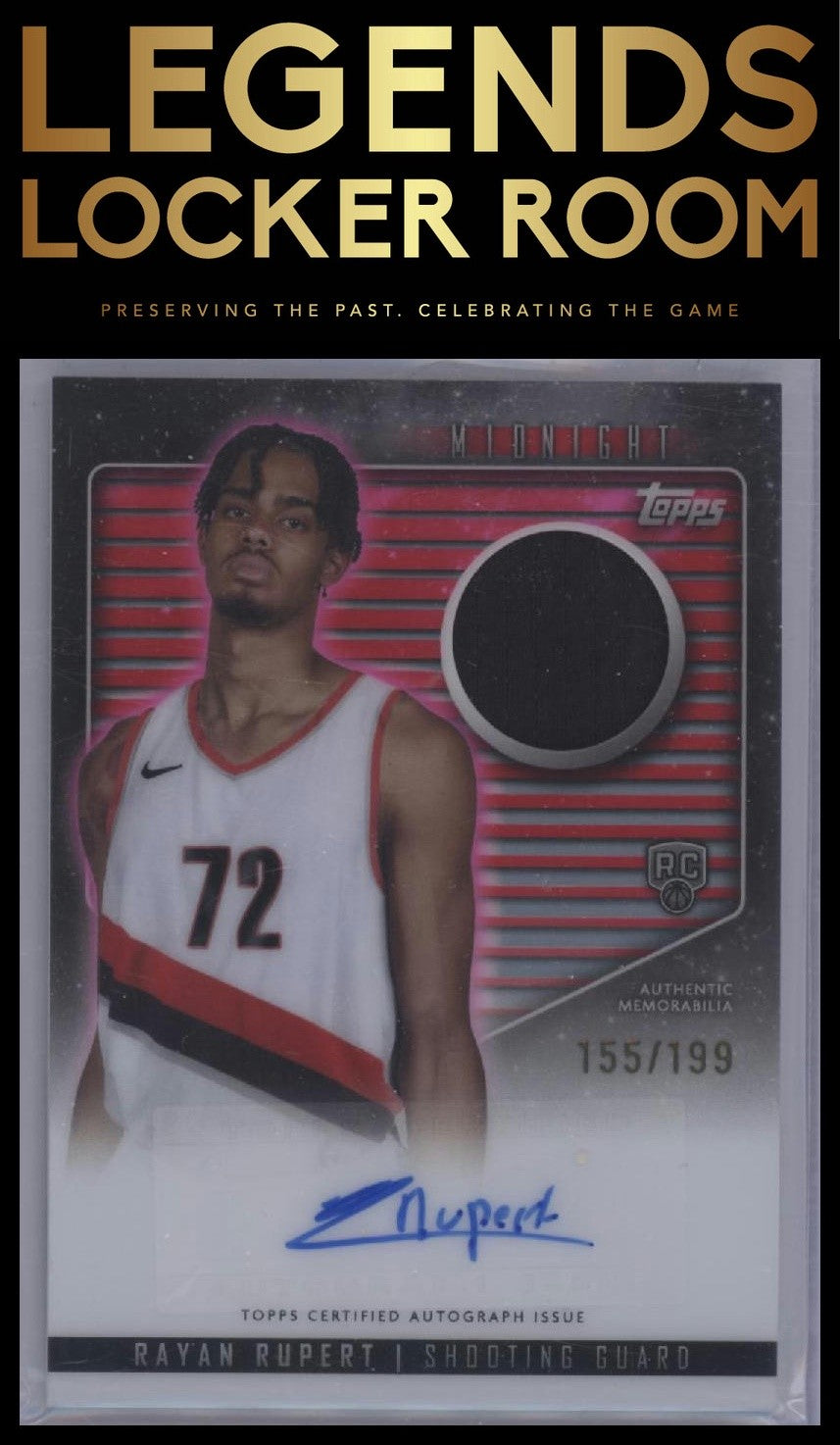 2023-24 Topps Midnight #RJA-RR Rayan Rupert Rookie Jersey Autographs