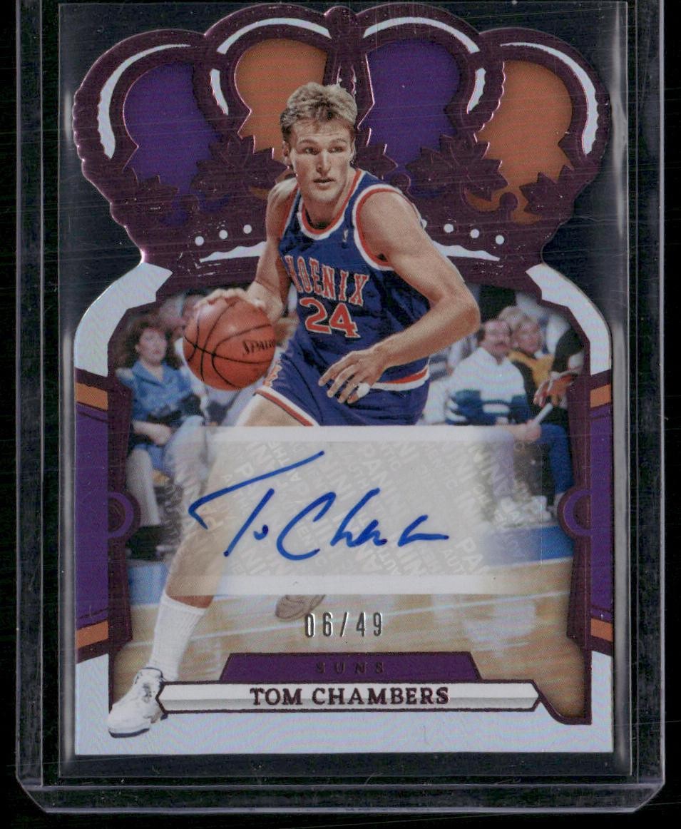 2023-24 Panini Crown Royale #CA-CHA Tom Chambers Crown Autographs Pink #/49