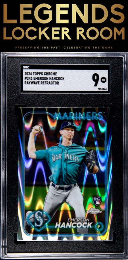 2024 Topps Chrome #245 Emerson Hancock Raywave Ref. SGC 9
