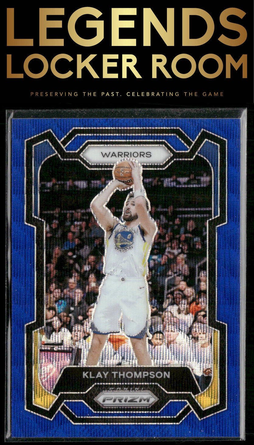 2023-24 Panini Prizm #109 Klay Thompson Prizms Blue Wave