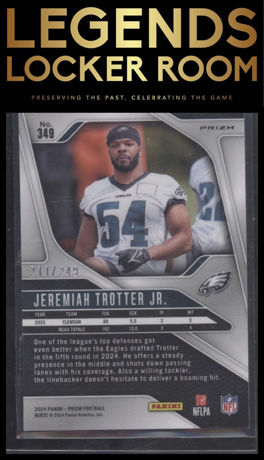 2024 Panini Prizm #349 Jeremiah Trotter Jr. Orange #/249