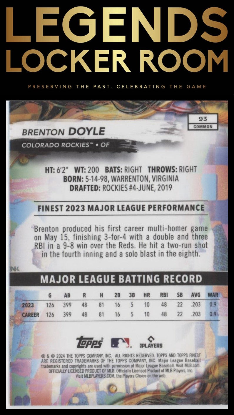 2024 Finest #93 Brenton Doyle