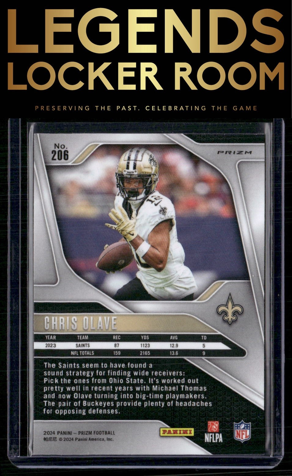 2024 Panini Prizm #206 Chris Olave Silver Prizm
