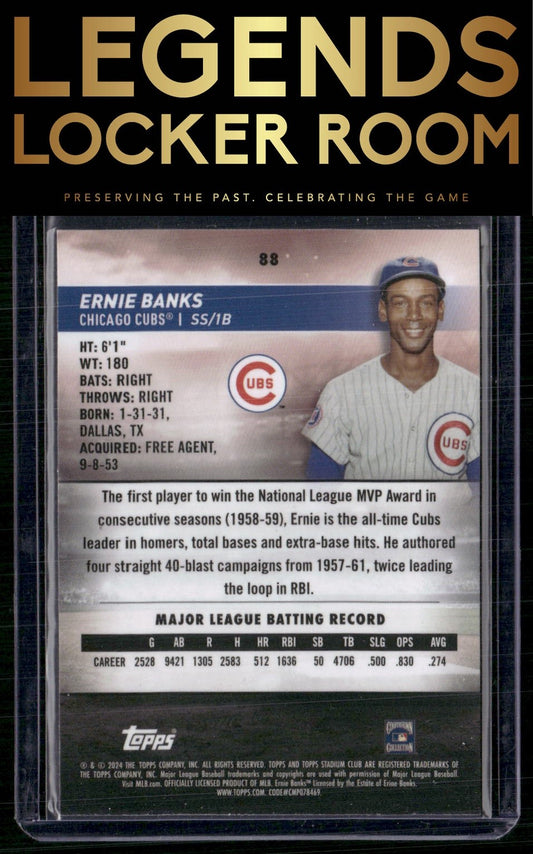2024 Stadium Club #88 Ernie Banks Chrome