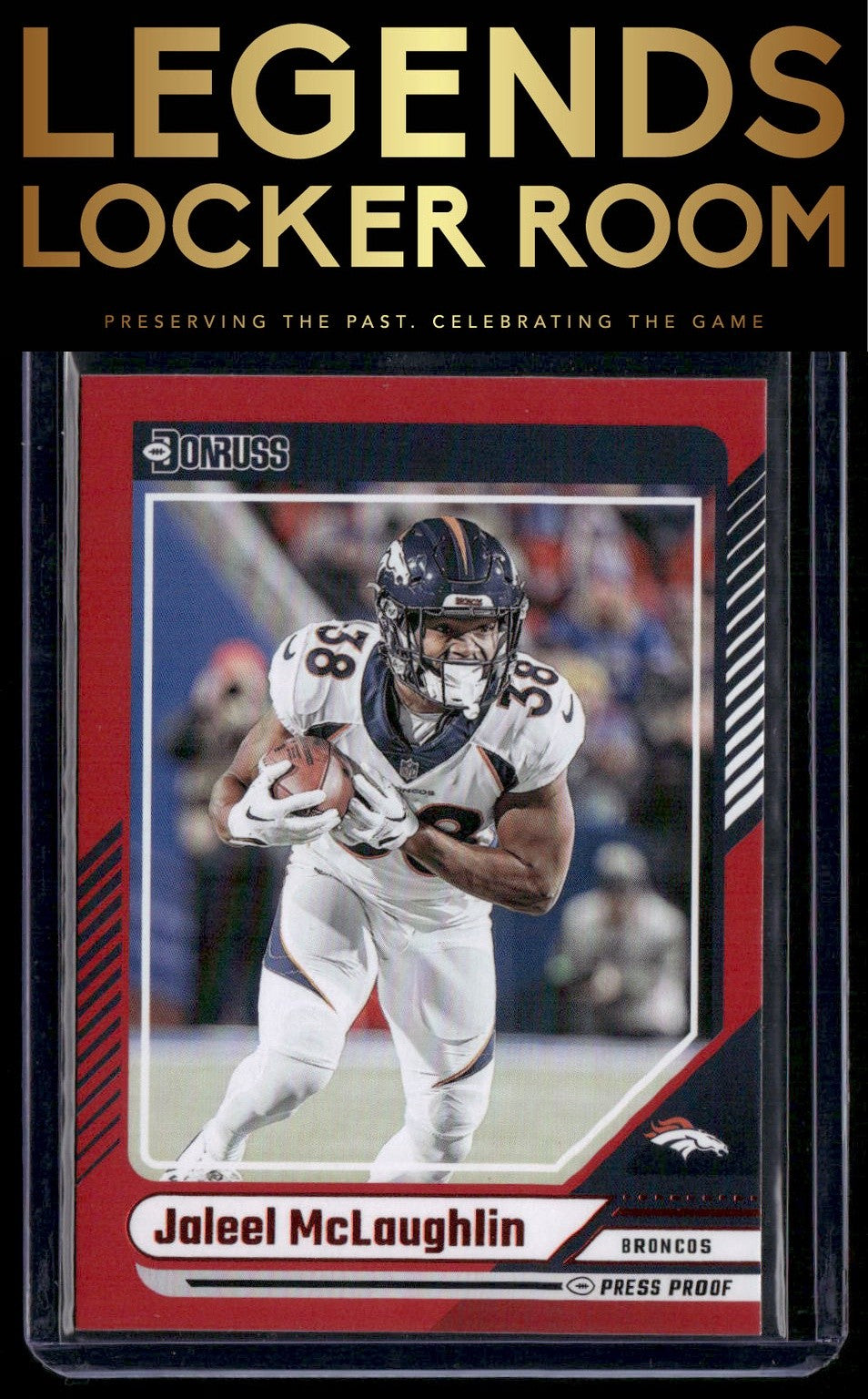 2024 Donruss #147 Jaleel McLaughlin Press Proof Red