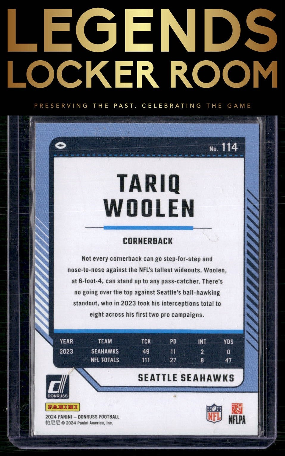 2024 Donruss #114 Tariq Woolen No Name