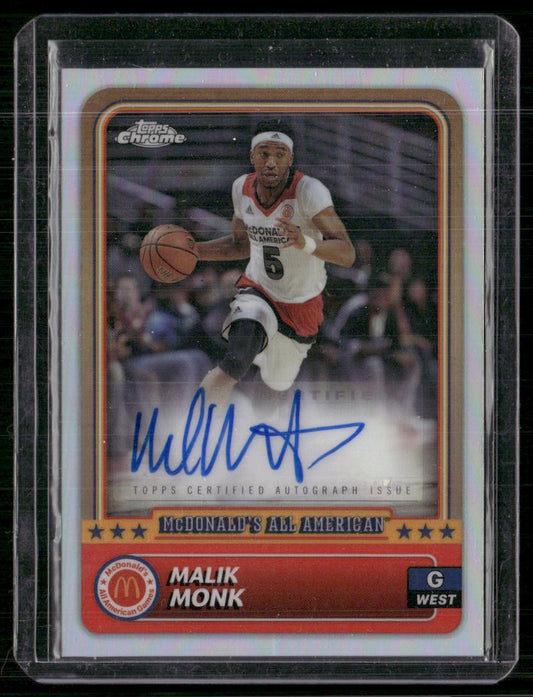 2024 Topps Chrome McDonald's All-American Malik Monk Action Shots Auto Refractor