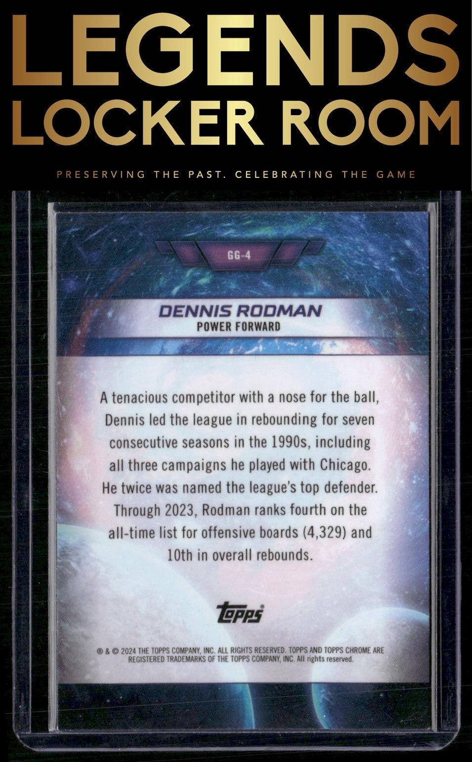 2023-24 Topps Chrome Cosmic #GG-4 Dennis Rodman Galaxy Greats
