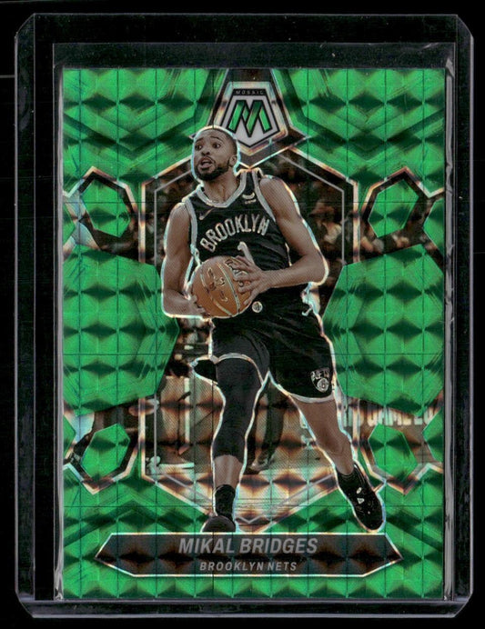 2023-24 Panini Mosaic #156 Mikal Bridges Green
