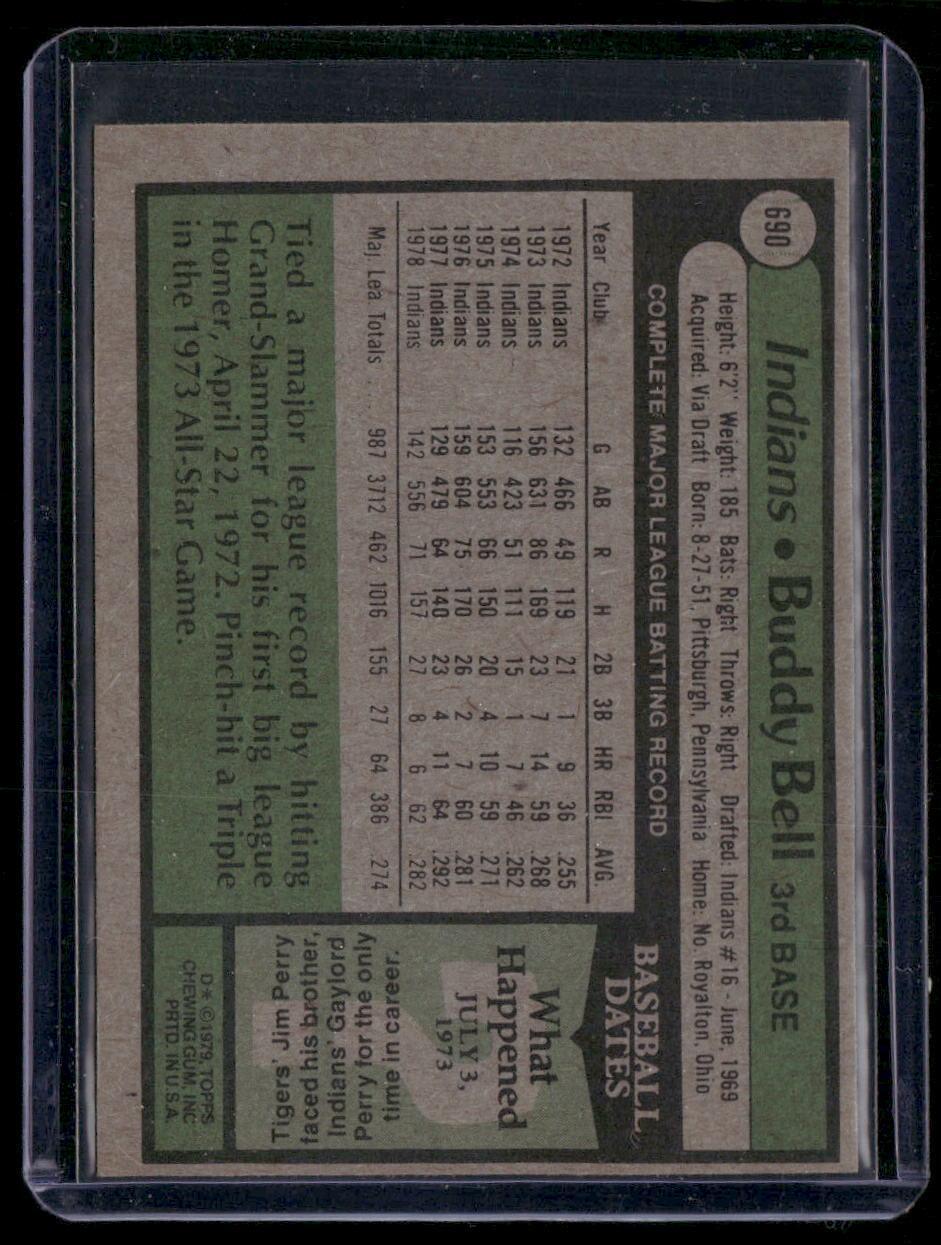1979 Topps #690 Buddy Bell