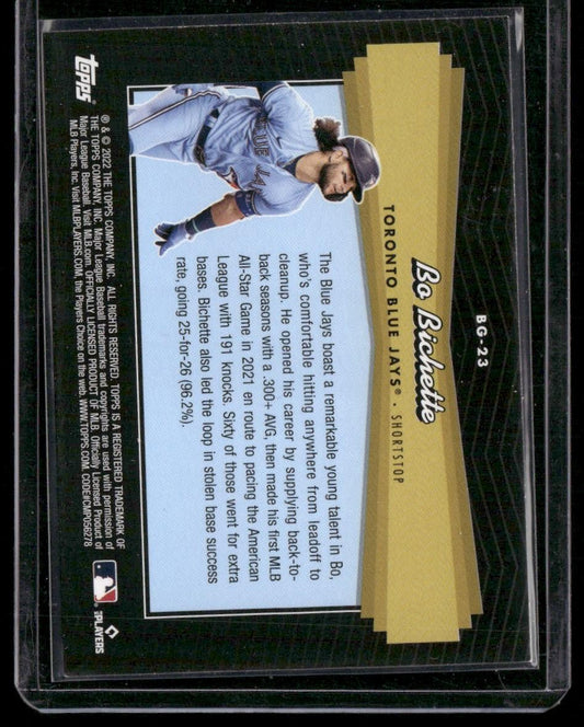 2022 Topps Update #BG-23 Bo Bichette Topps Black Gold