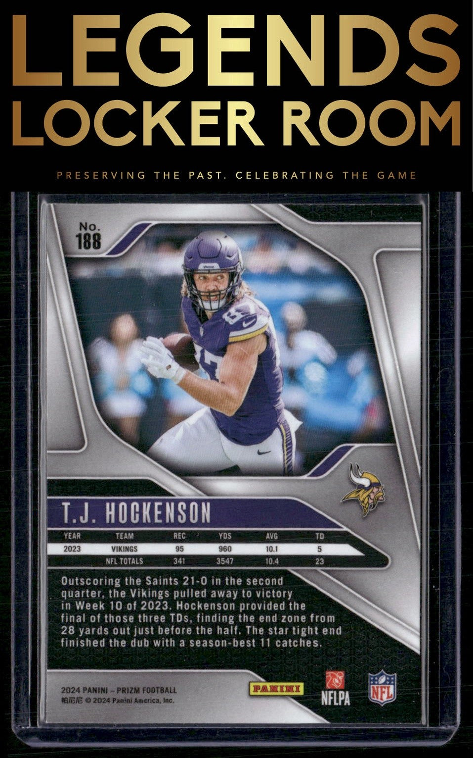 2024 Panini Prizm #188 T.J. Hockenson