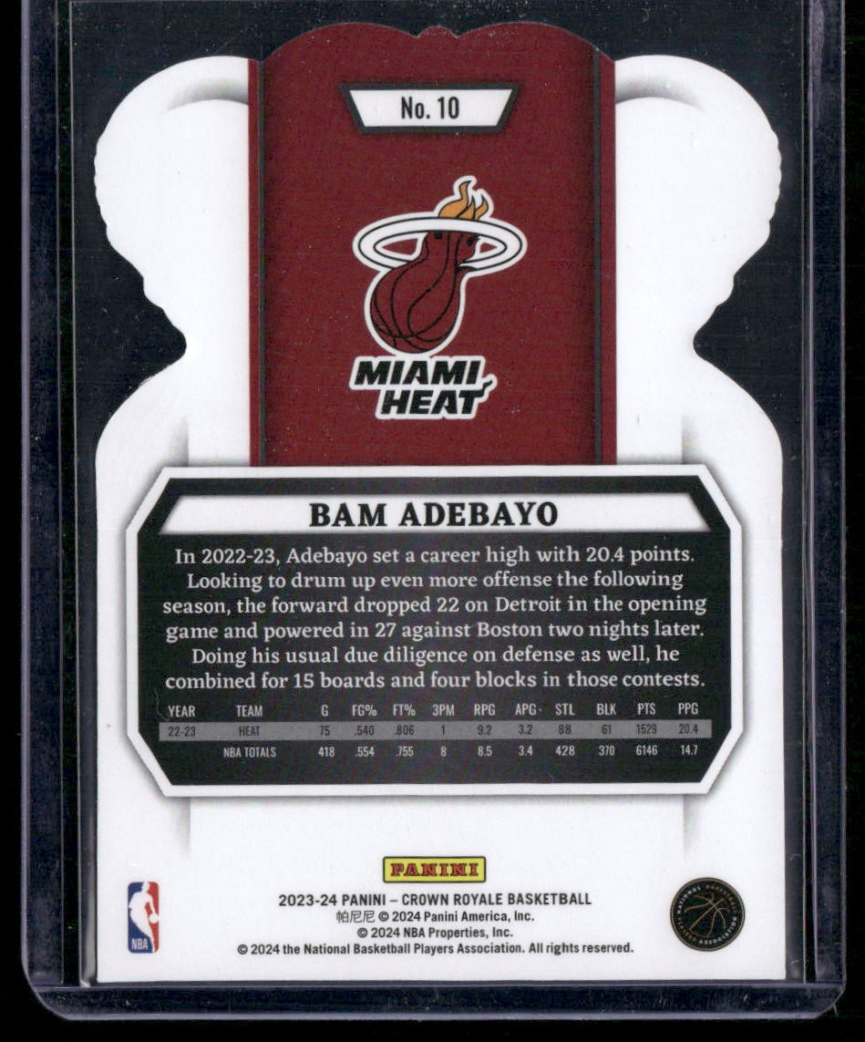 2023-24 Panini Crown Royale #10 Bam Adebayo