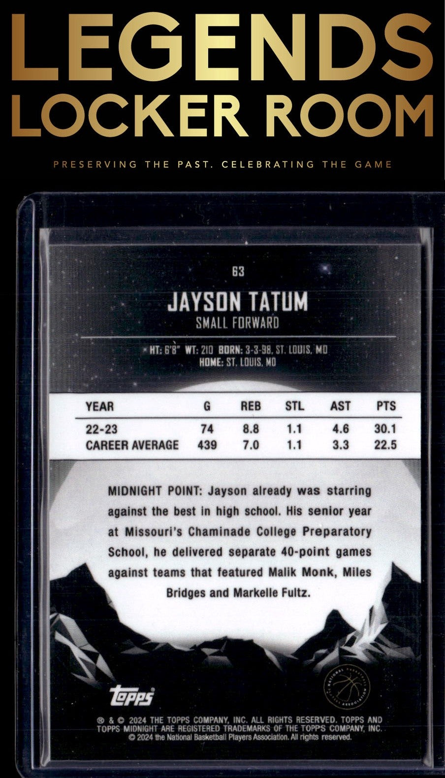 2023-24 Topps Midnight #63 Jayson Tatum