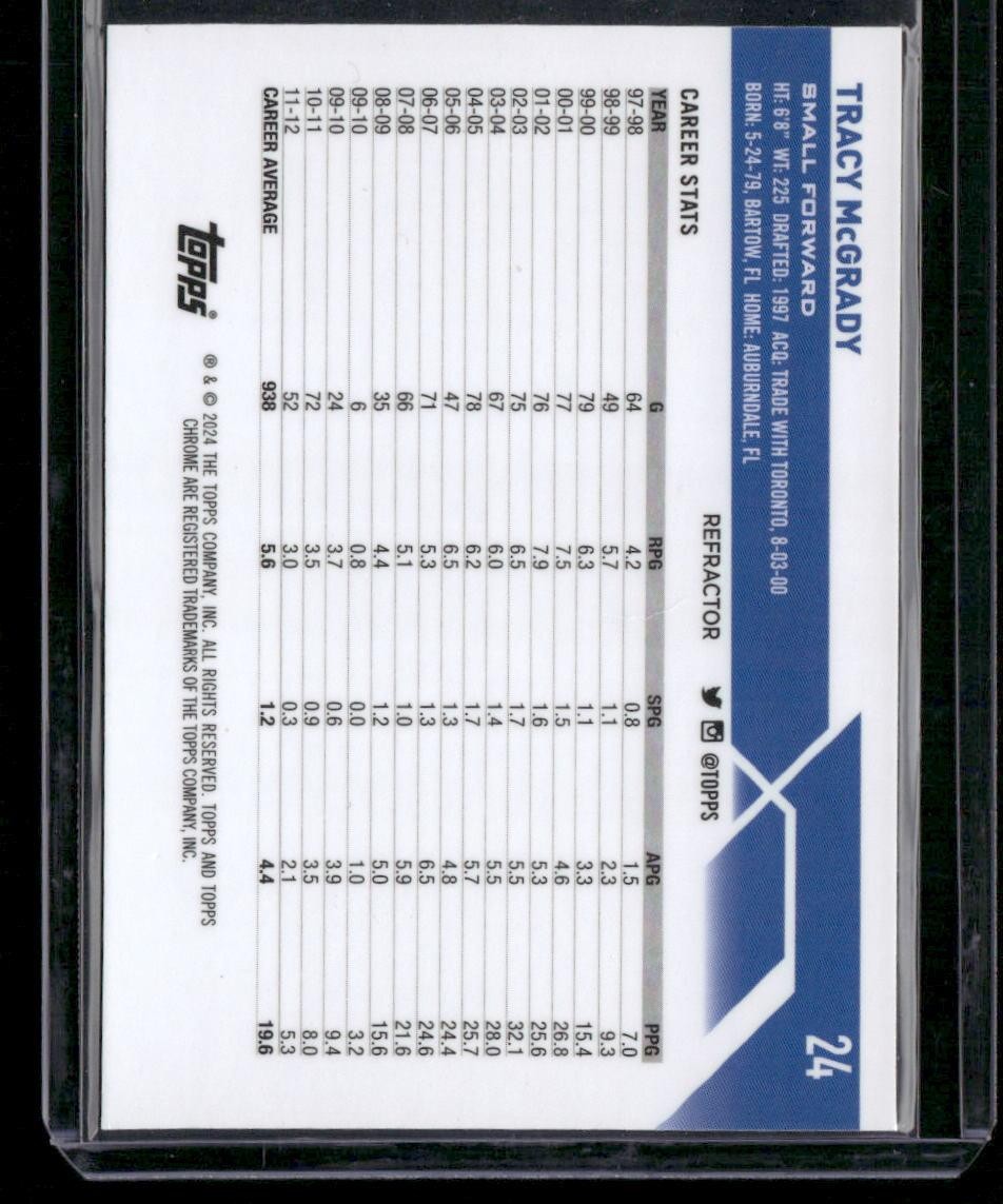 2023-24 Topps Chrome #24 Tracy McGrady Refractors